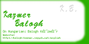 kazmer balogh business card